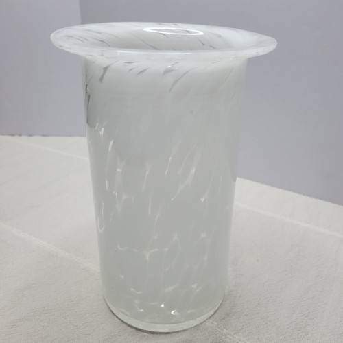 Vaso vetro artistico bianco - vetro,