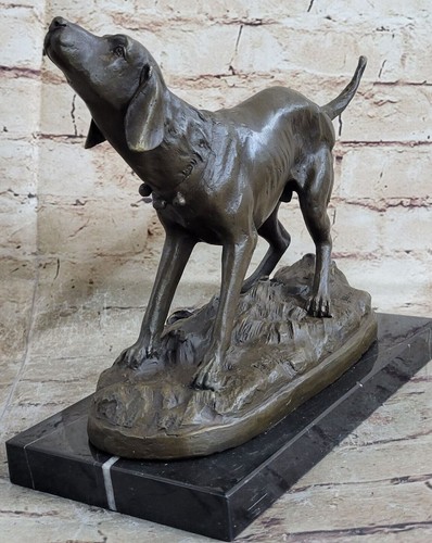 100 bronzo statua caccia cane - bronzo,