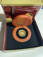 2010 Australia Gold Sovereign 25 Dollars Proof Sterlina Oro Box and COA UN AUS 3