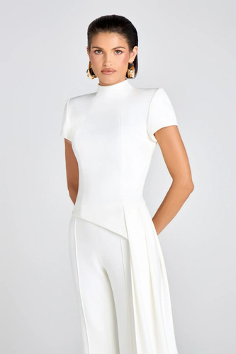 Top bianco nadine - top,