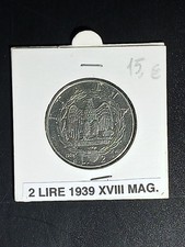 MONETA REGNO ITALIA 1939 MAGNETICA 2 LIRA XVIII