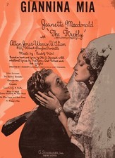 "GIANNINI MIA" Canzone di strada italiana di Otto Harbach & Rudolf Friml - 5 pagine - 1940