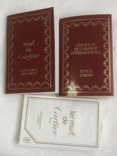 CERTIFICATO DI GARANZIA PER PENNA STILOGRAFICA,SFERA CARTIER STYLOS MUST CARTIER