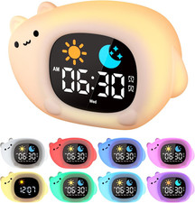 Sveglia Bambini Educativa Giorno Notte Con 2 Allarmi, Luminosità Regolabile, For