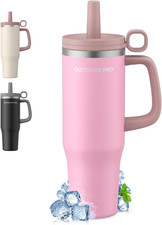 1200Ml Tazza Termica Con Cannuccia, Borraccia Con Manico, 1.2L Tazze Isolate, Ta