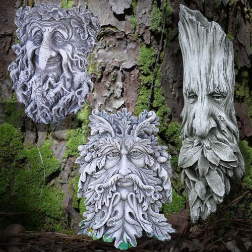 Greenman stone statua - stone,