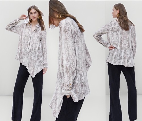 Zara snakeskin flowy - flowy, oro