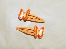 2 Coppia Fermaglio Per Capelli  Clic Clac Per Bambini Farfalla Colori Vari F003