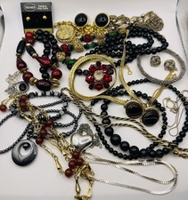 Lotto Gioielli Atmosferici Vintage Collane Spilla Gemelli Orecchini