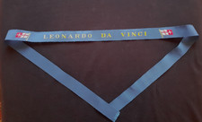 ITALIA NAVIGAZIONE-LEONARDO DA VINCI-NASTRINO DI SETA PER PRANZO DI GALA