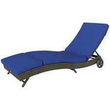 Outdoor Wicker Chaise Lounge