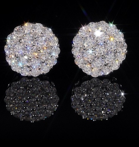 Moissanite ohrstecker 10mm 925 - moissanite,