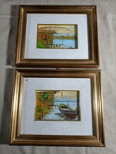 Quadretti con cornice. Soggetti marini del pittore Corsi. Metà anni '80 