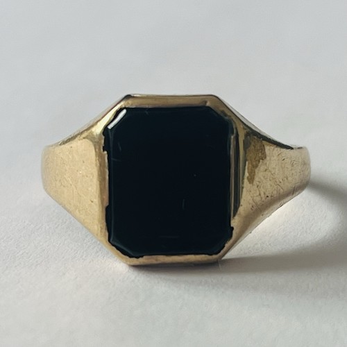 Anello oro onice sigillo - 9,