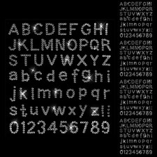 320 adesivi a forma di lettere