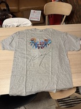 RARO autentico Keiji Inafune firmato 20° anniversario. T-shirt Megaman mai indossata XL