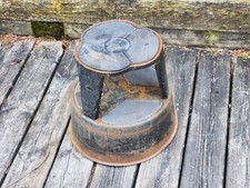 Cramer Kik Step sgabello arrotolabile rugginito grezzo da restaurare biblioteca vintage USA