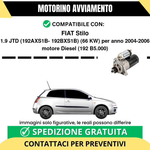 Motorino avviamento fiat stilo - avviamento,