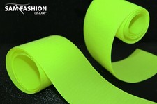 NASTRO A STRAPPO 10 CM GIALLO FLUO 1 metro MASCHIO FEMMINA COMPLETO Per VELCRO