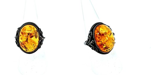 Anello ambra argento - ambra,