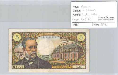 Billet francia franchi - 5,