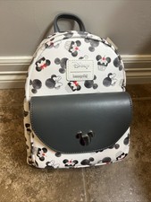 Mini zaino Loungefly Disney Topolino e Minnie orecchie cupcakes nuovo con etichetta