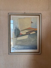 Ottone Rosai, cm 38,5x30 RIPRODUZIONE STAMPA QUADRO con CORNICE