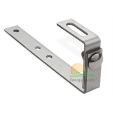 Staffa regolabile a L in acciaio inox per tetto in ardesia, lunghezza 225 mm