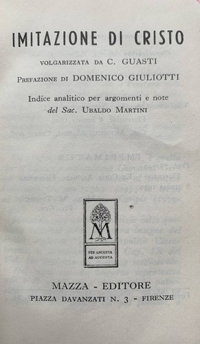 Imitazione cristo - imitazione, di