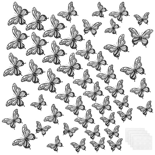 48pcs butterflies wall - butterflies, 3d