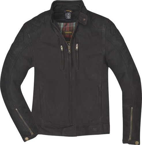 Giacca pelle moto merlin - pelle, da