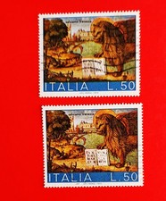 1973 bollo repubblica 50 lire salv. venezia var. stampa sfuocata della vignetta