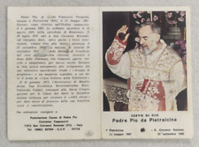 padre pio santino reliquia ex