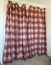 Coppia di tende lunghe vintage