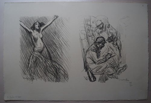 Litografia foglio croquis - litografia,