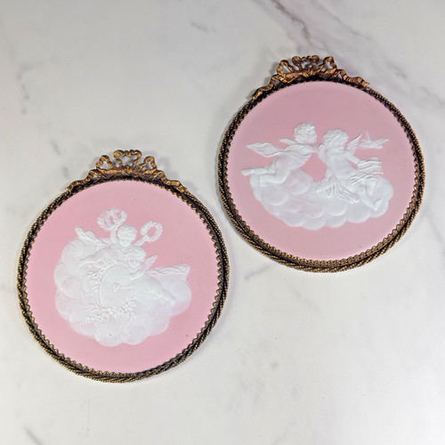 Coppia targhe diaspro rosa - targhe,