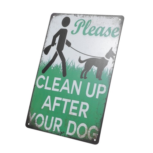Cartello per rifiuti cani - ,