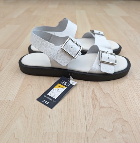 Sandali flatform in pelle - m&s,