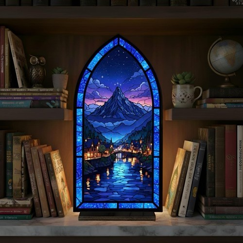 Fantasy city montagna stellata - fantasy,