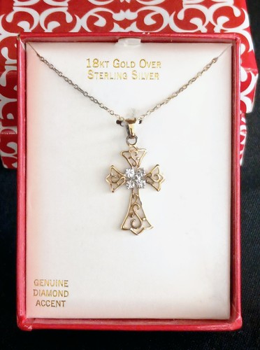 Collana croce oro su - croce,