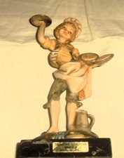 VINTAGE ANNI 90-SOPRAMMOBILE IN MARMO DI CARRARA-RAGAZZO-PIZZAIOLO-ITALY