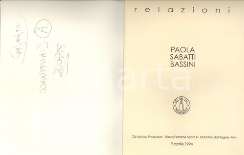 1994 paola sabatti bassini - paola,