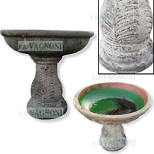 Vaso ciotola con coalzata in terracotta anticata fontana vasca arredo giardino