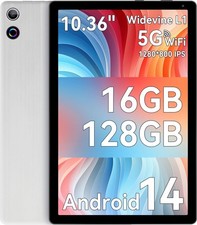Ainmel 10 Pollici Android 14 Tablet, 16GB RAM, 128GB ROM (Espandibile a 1TB)