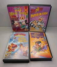 Lotto 4 VHS Walt Disney Videocassette Anni 90 Vintage