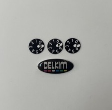 1 set adesivi originali Delkim Plus Range (logo cupola + T, V e S) TXI STD EV