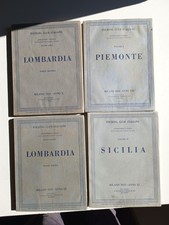 N.4 Volumi TOURING CLUB ITALIANO Lombardia prima e seconda Piemonte Sicilia 1930
