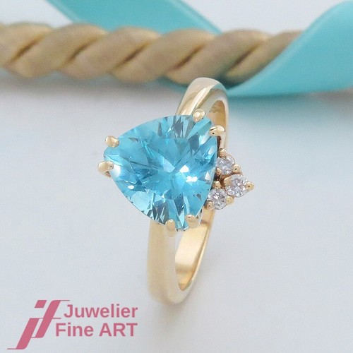 Anello topazio blu 3 - blu,