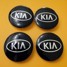 4 Pezzi Coprimozzo Adesivo Kia  Tappo Cerchi In Lega 60mm