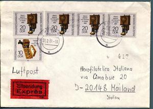 Ddr 1989 aerogramma - ddr,